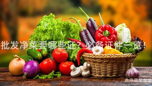 批发净菜要哪些证？必备证件一览！