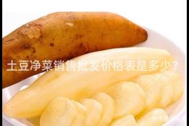 土豆净菜销售批发价格表是多少？